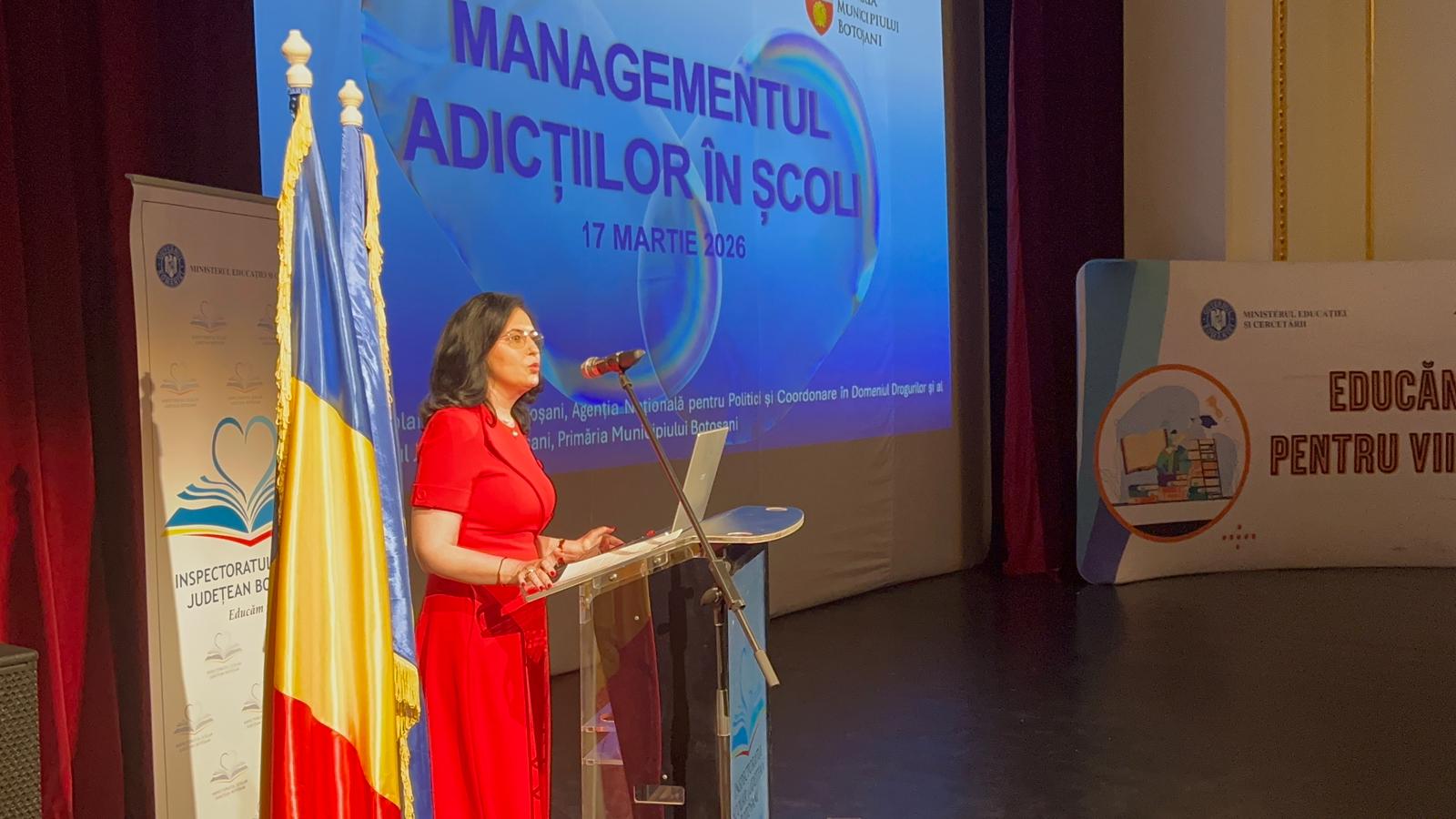 Liberala ajunsă șefă în capitală, mesaj la Botoșani în lupta cu drogurile: Școala are un rol esențial – VIDEO 