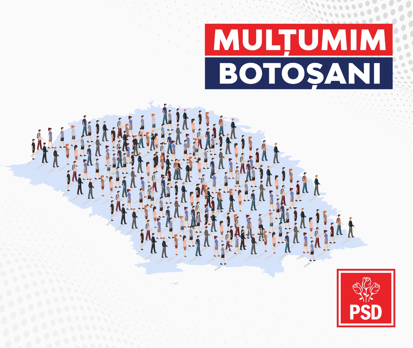 PSD Botoșani le mulțumește botoșănenilor pentru participarea la vot și pentru încrederea acordată