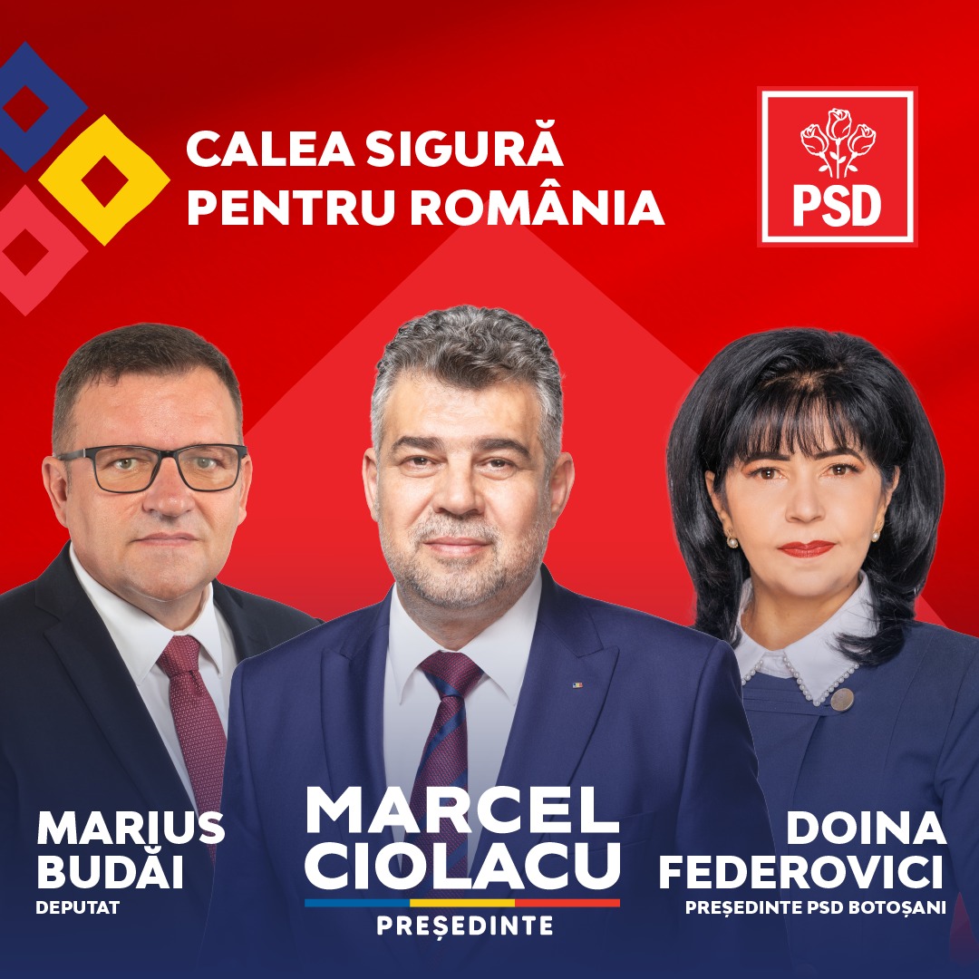 PSD Botoșani îi îndeamnă pe botoșăneni să voteze un președinte care unește, nu unul care dezbină cum au făcut Băsescu și Iohannis
