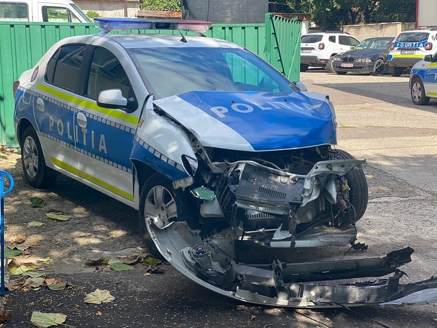 masina de politie accident