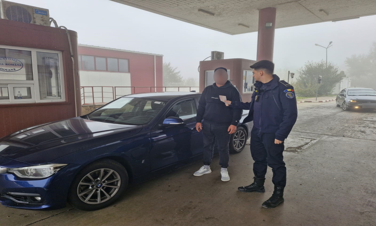 Necaz la vamă: Șofer prins de polițiștii de frontieră la volanul unei mașini „fantomă”
