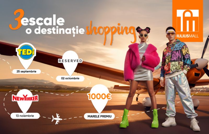 Călătoria shopping-ului continuă la Iulius Mall Suceava: TEDi, Reserved și New Yorker îți pot aduce un premiu de 1.000 de euro