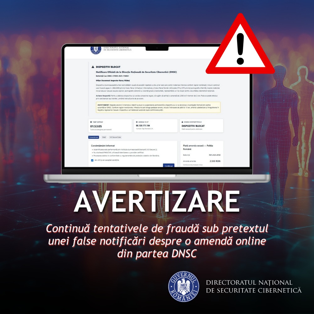 Amenda online, noua tentativă de fraudă în numele Poliției: Victimele notificate că au intrat ilegal pe site-uri de adulți 