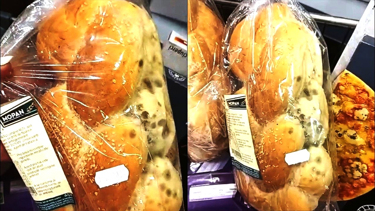 Pâine mucegăită la vânzare pe rafturile de la Kaufland: Cumpărați cu încredere  - VIDEO