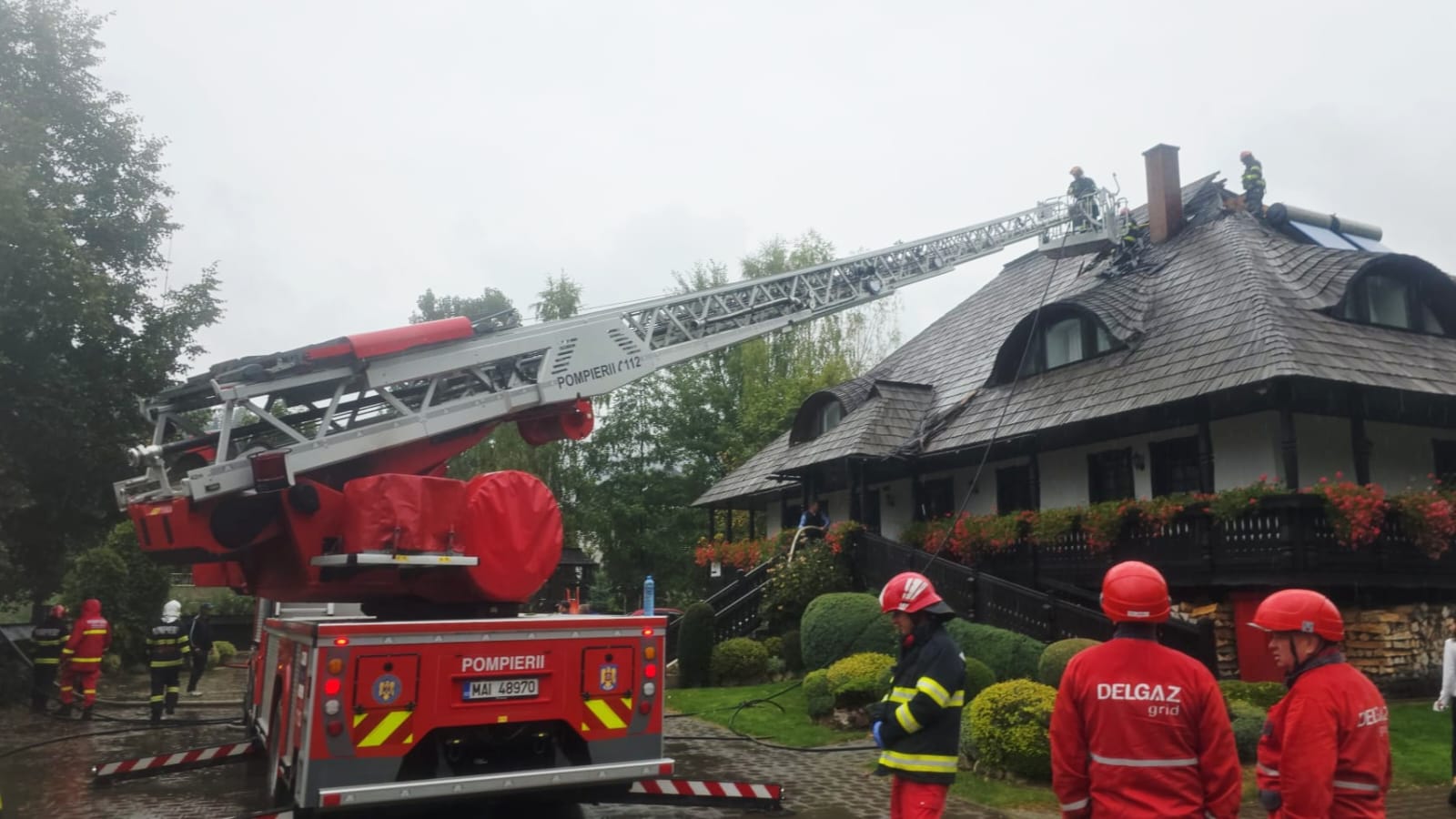 Incendiu izbucnit la o pensiune din Suceava 