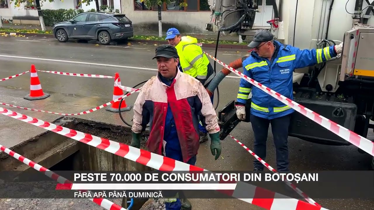 Peste 70.000 de consumatori din Botoșani, afectați de oprirea apei până duminică