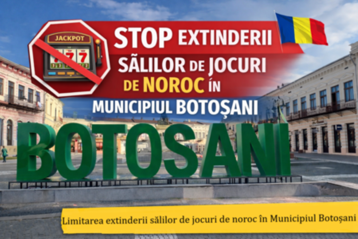 PETIȚIE la Botoșani pentru limitarea extinderii sălilor de jocuri de noroc în municipiu 