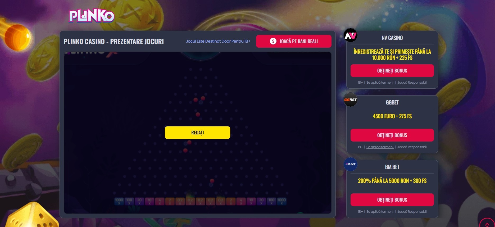  Trucuri inteligente pentru a-ți îmbunătăți experiența în Plinko