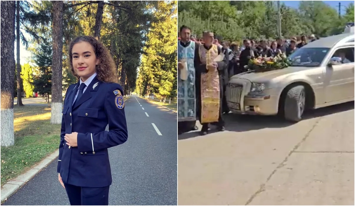 Roberta, tânăra polițistă care a murit în misiune, condusă pe ultimul drum