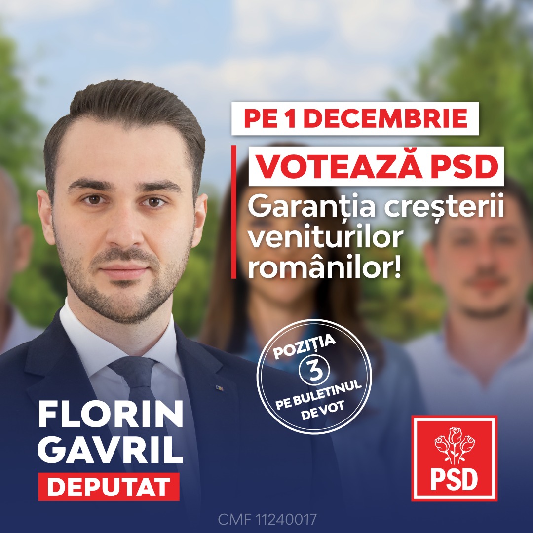 Florin Gavril: PSD e singurul partid cu măsuri de stimulare a tinerilor care se angajează pentru prima dată și a companiilor care le oferă joburi stabile