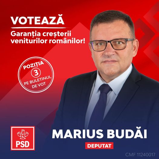 Deputatul Marius Budăi: Aprobarea creșterii salariului minim de la 1 ianuarie 2025 este o probă în plus că PSD va realiza creșterile de venituri din programul de guvernare - VIDEO