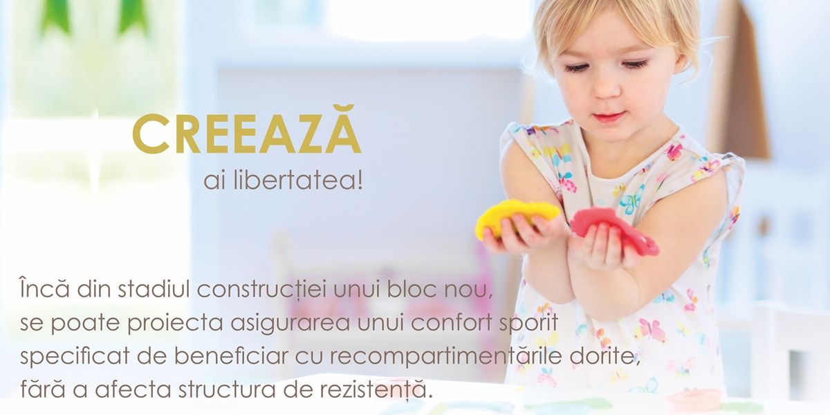 De ce un apartament NOU? Recompartimentarea fără a afecta structura de rezistenţă - un MOTIV pentru care să te muți într-un apartament nou