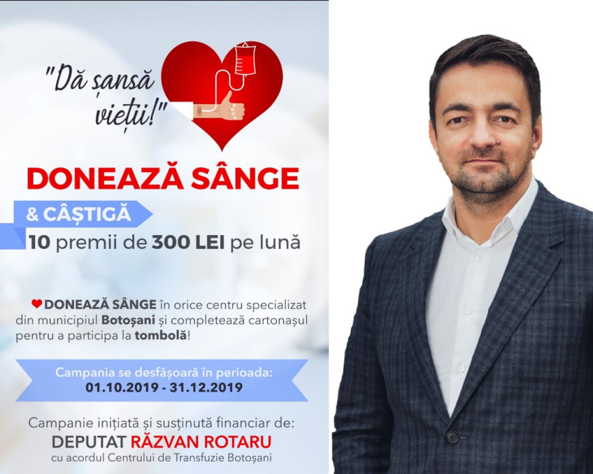 Deputatul Răzvan Rotaru: Dați o șansă vieții! Voi sunteți cei care, prin implicare, puteți schimba destine!