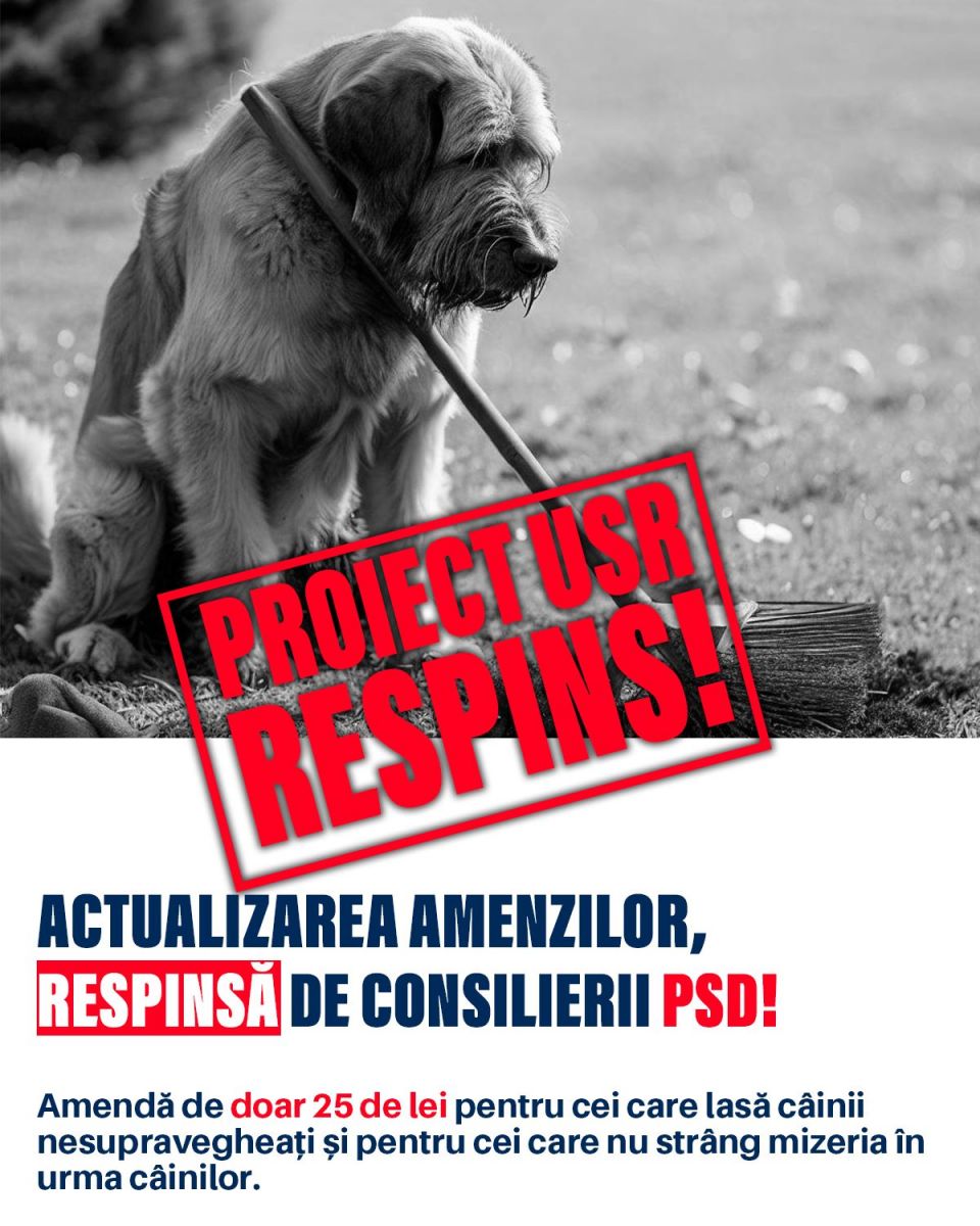Proiectul USR pentru un municipiu mai curat și pentru protejarea botoșănenilor de câinii nesupravegheați a fost respins de PSD