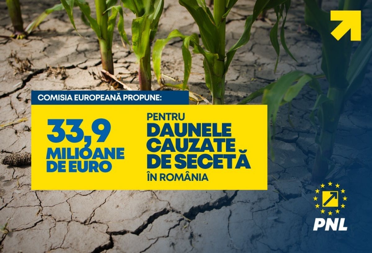PNL: 33,9 de milioane de euro pentru daunele provocate de secetă în România