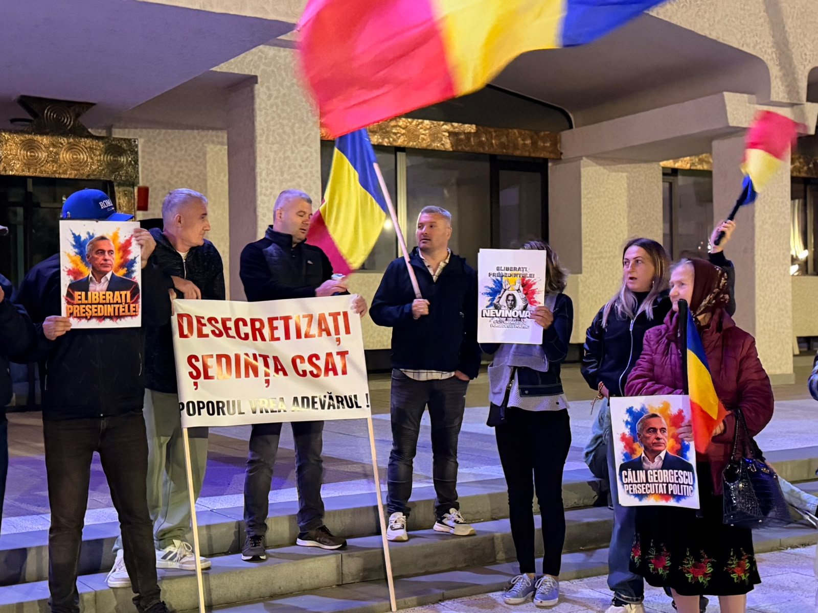 protest pentru georgescu la Botoșani