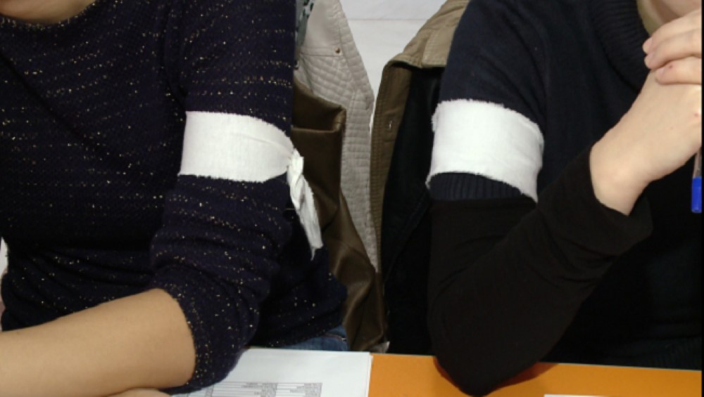 Protest la Muzeul Județean și Bibliotecă de Ziua Culturii, angajații poartă banderole albe 