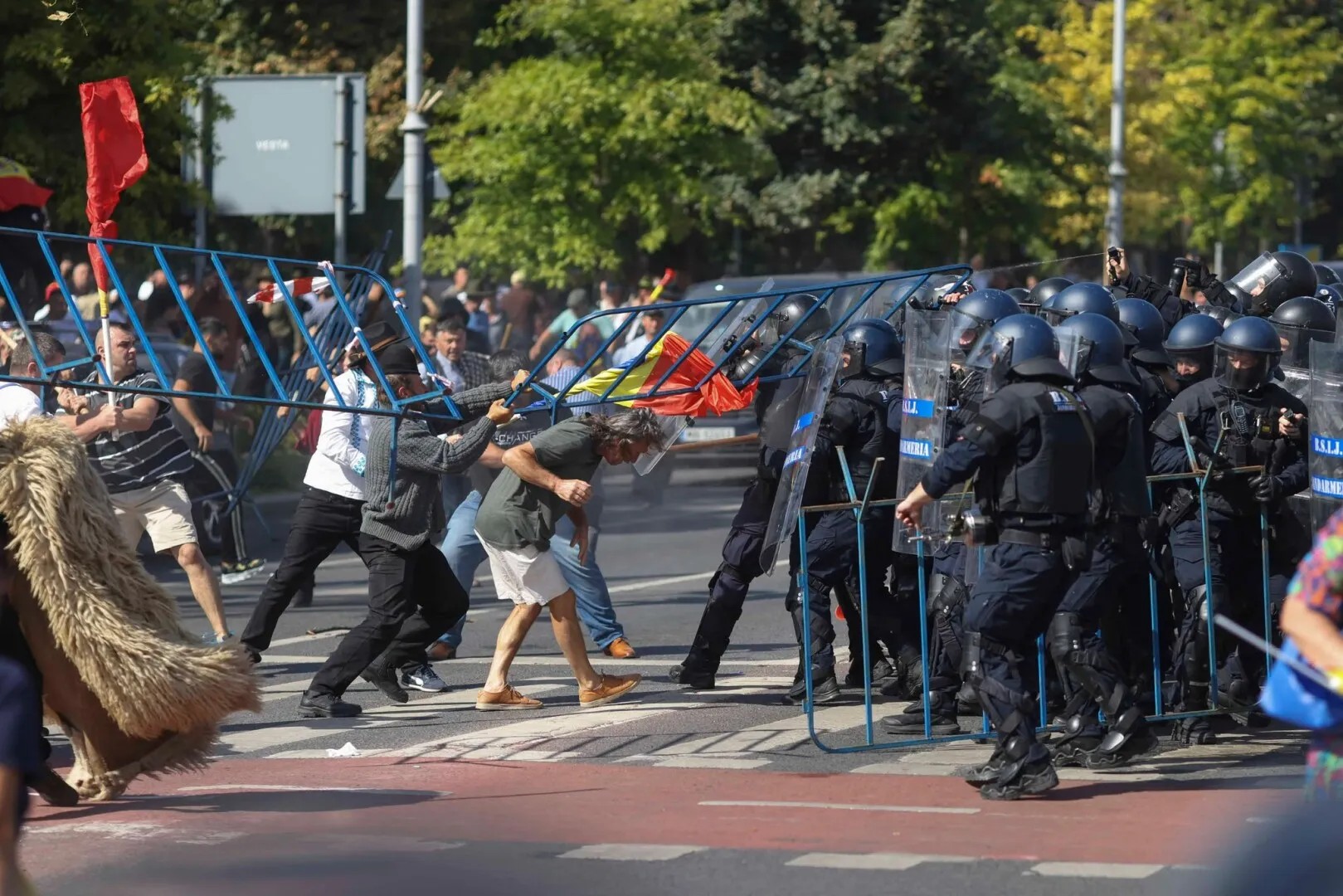jandarmi raniti la protestul ciobanilor