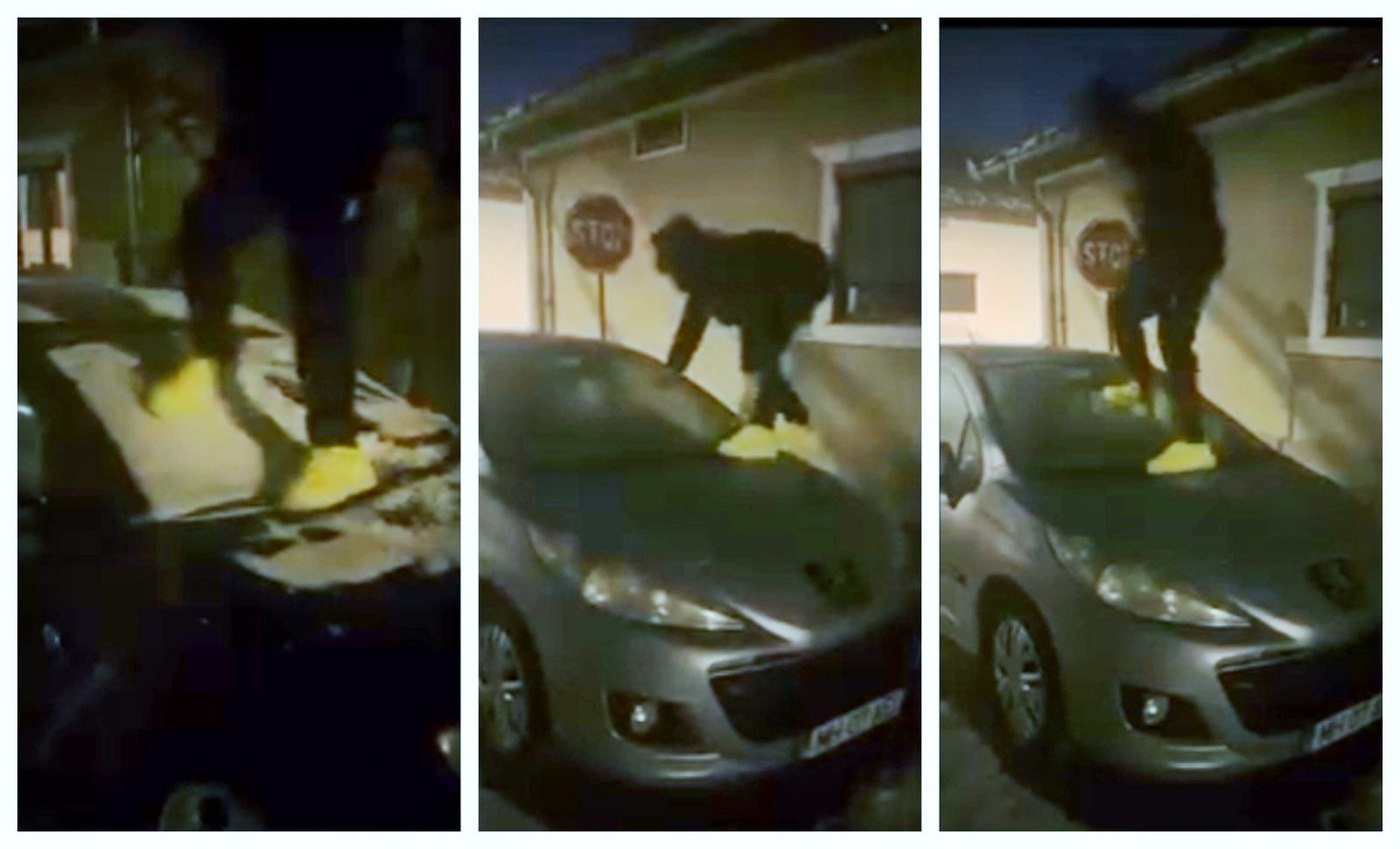 Provocări periculoase: Un nou trend îi îndeamnă pe utilizatori să arunce obiecte pe geam și să distrugă mașini