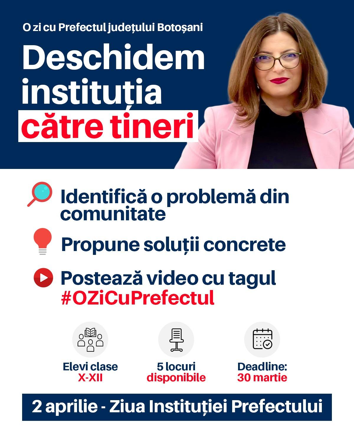 Raluca Curelariu deschide usile prefecturii