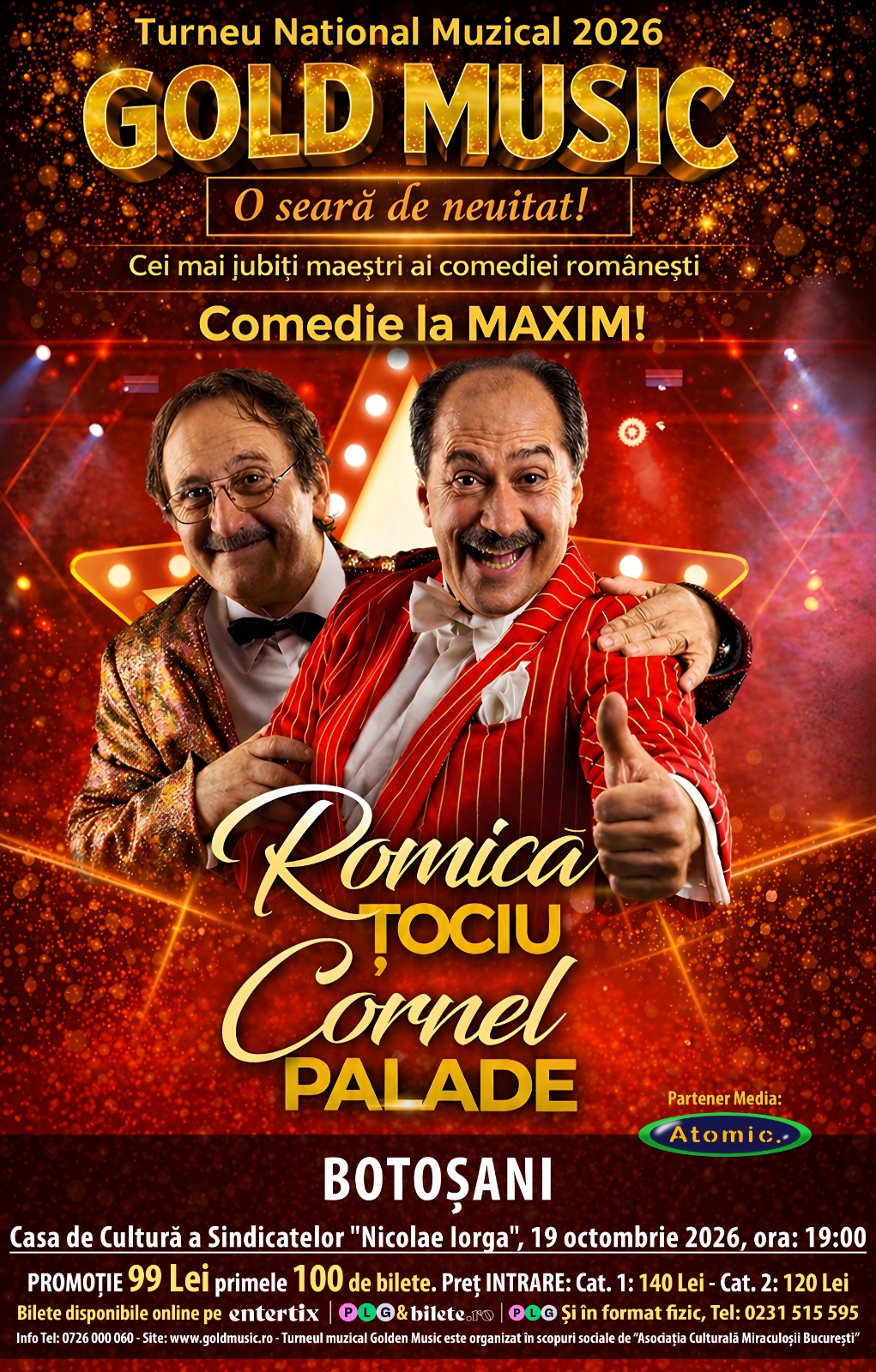 Romica Țociu si Cornel Palade la Botosani