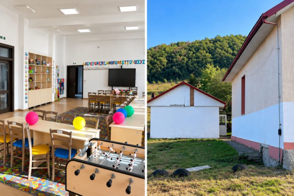scoala cu toaleta in curt