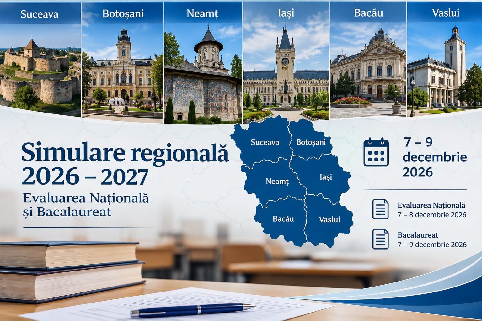 Simulare regională pentru elevii din Botoșani: examenele de probă sunt programate în decembrie