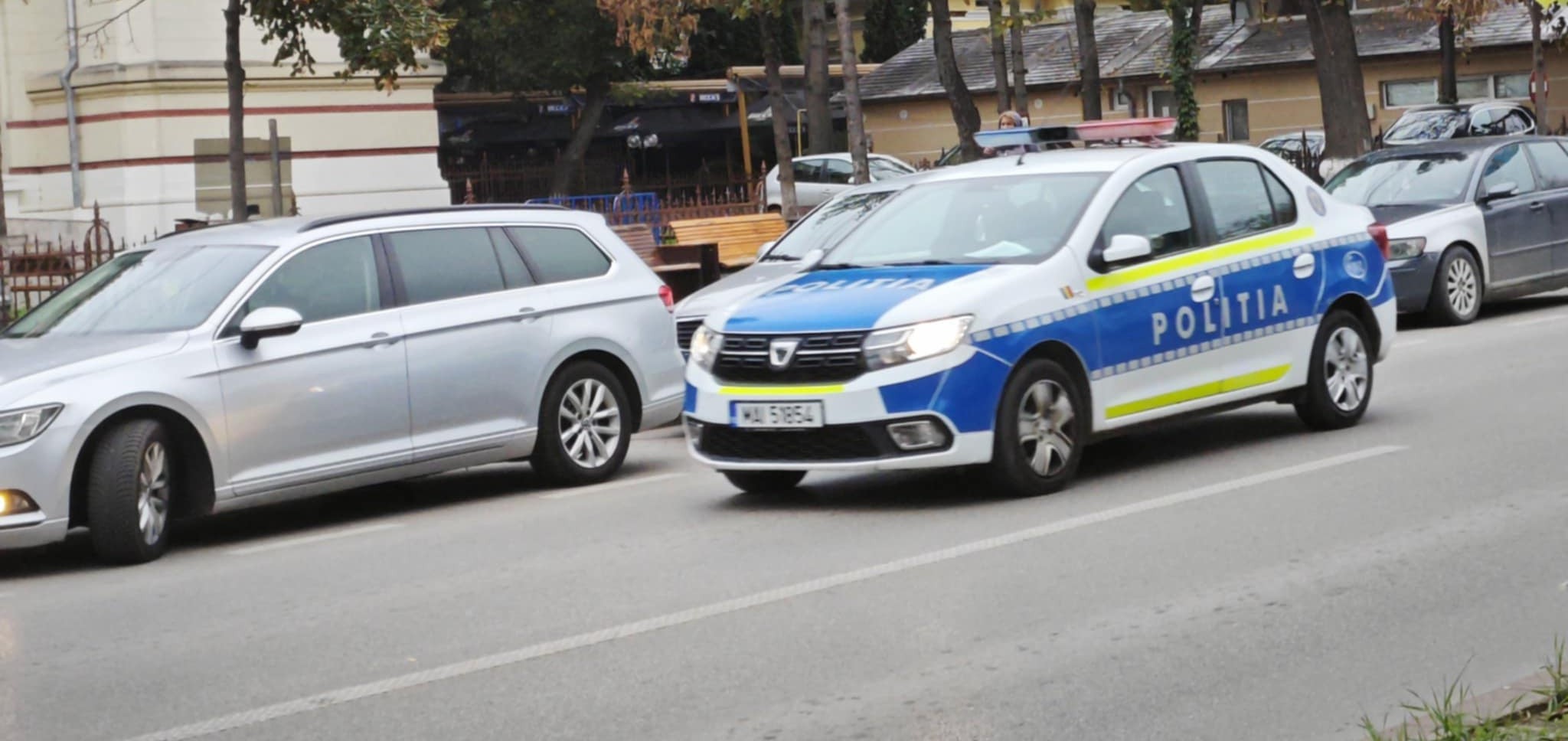 sofer dus cu politia la spital.