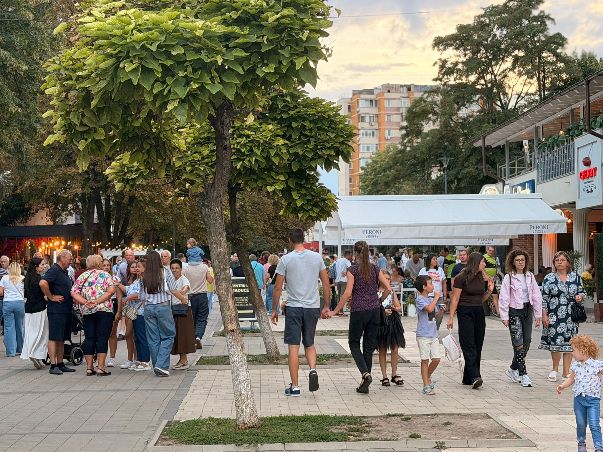 terase pe pietonalul unirii