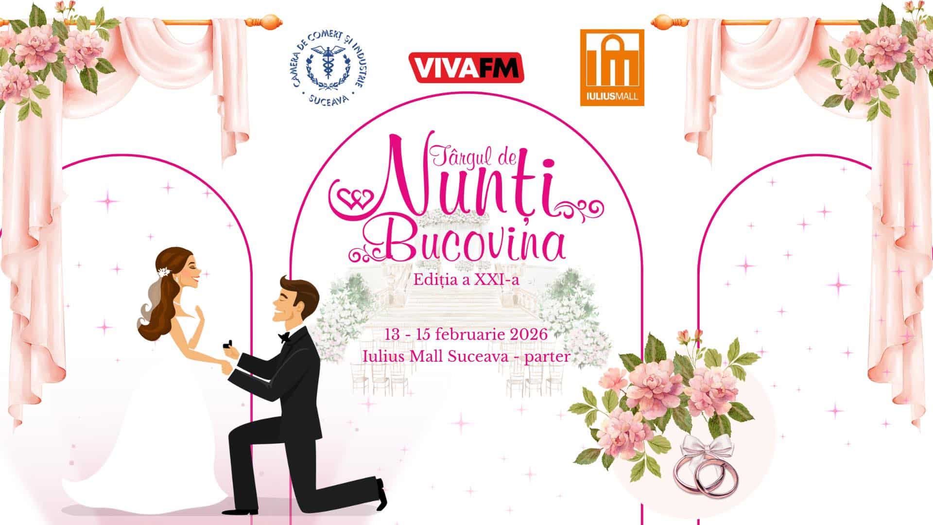 Târgul de Nunți Bucovina aduce la Iulius Mall Suceava cele mai importante servicii pentru organizarea nunții în 2026