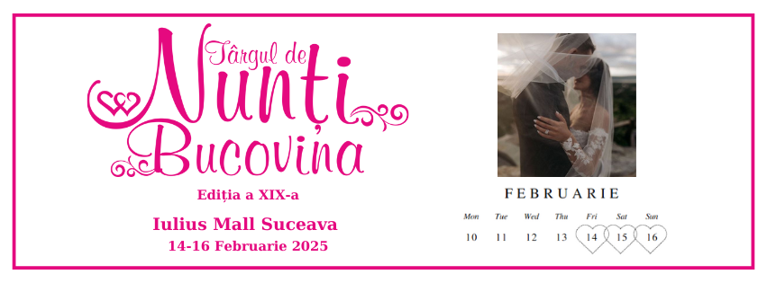 Târgul de Nunţi „Bucovina” îi așteaptă, la Iulius Mall Suceava, pe viitorii miri cu produse și servicii de top