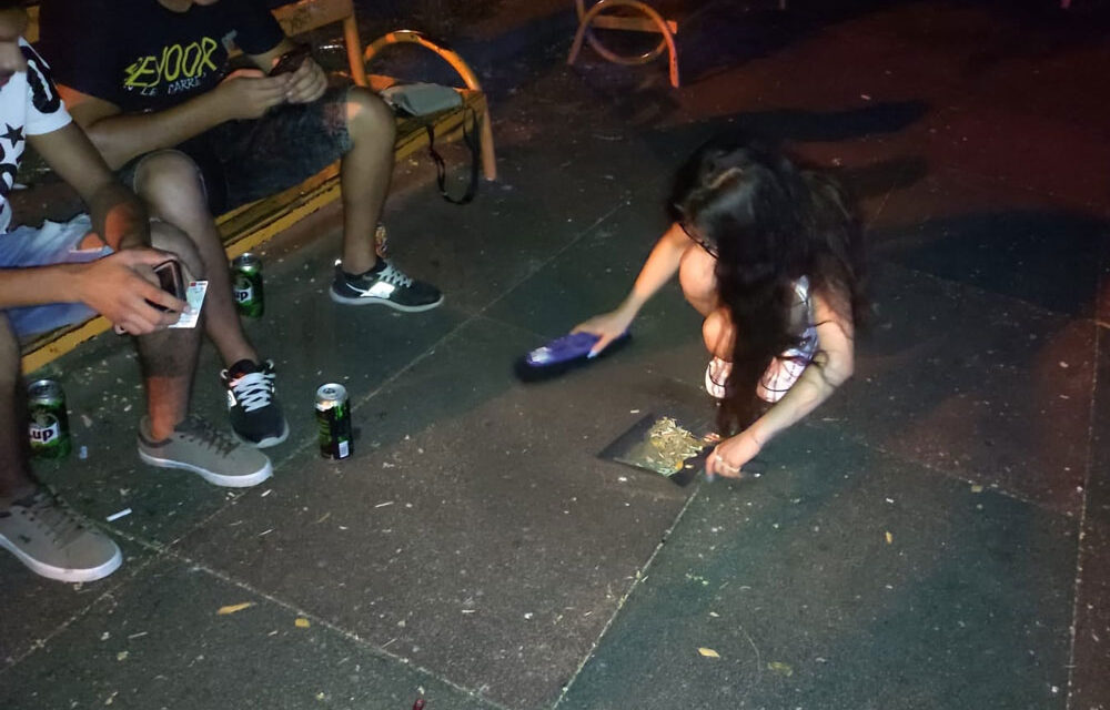 Nouă tineri petrecăreți amendați de polițiști în parc