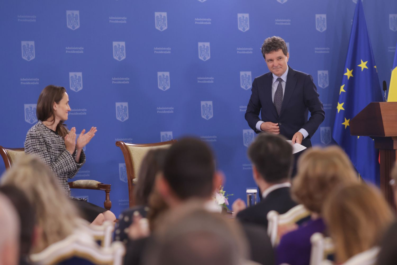 Nicușor Dan anunță reconciliere națională în fața ambasadorilor