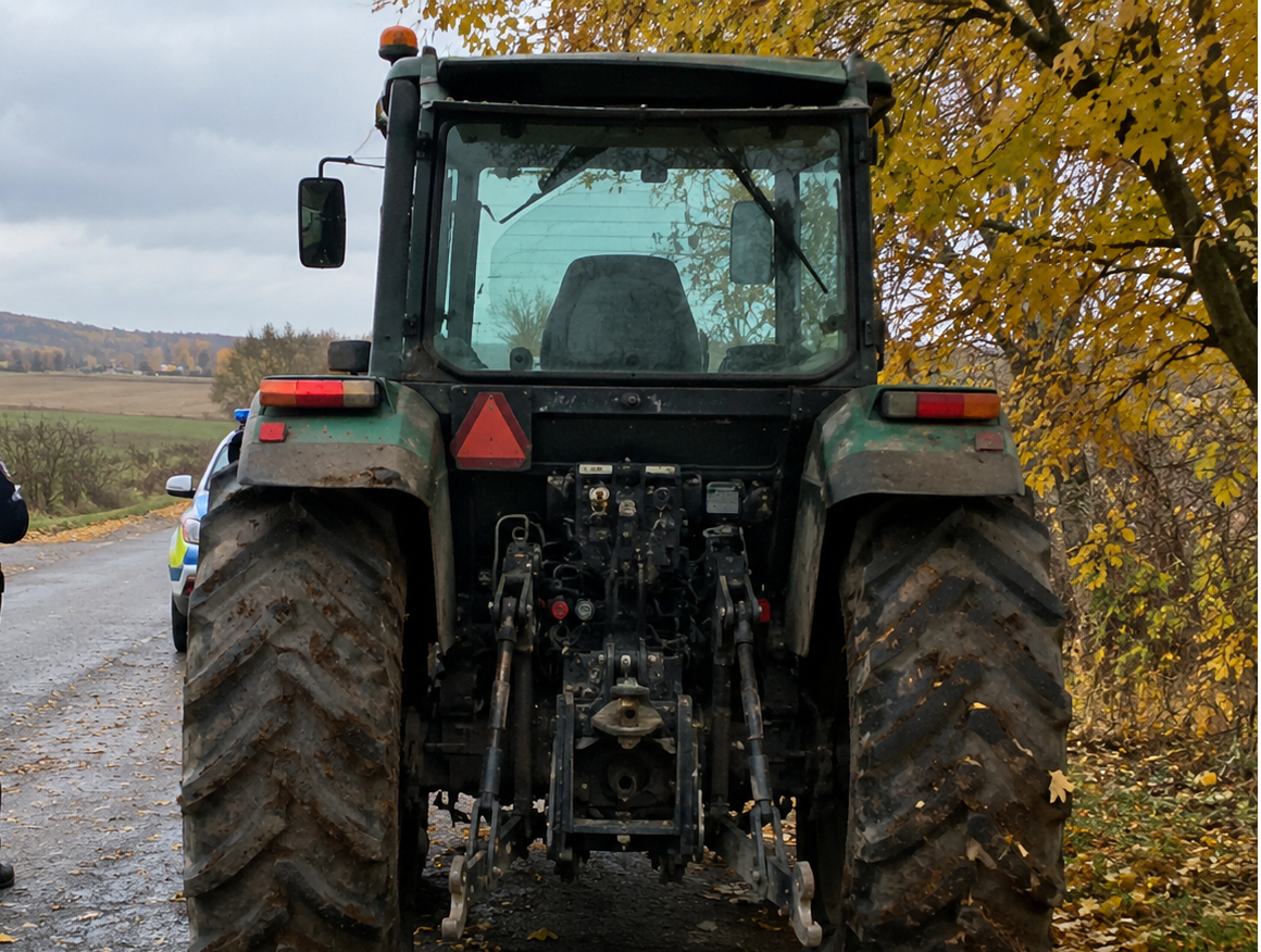 tractor oprit la control