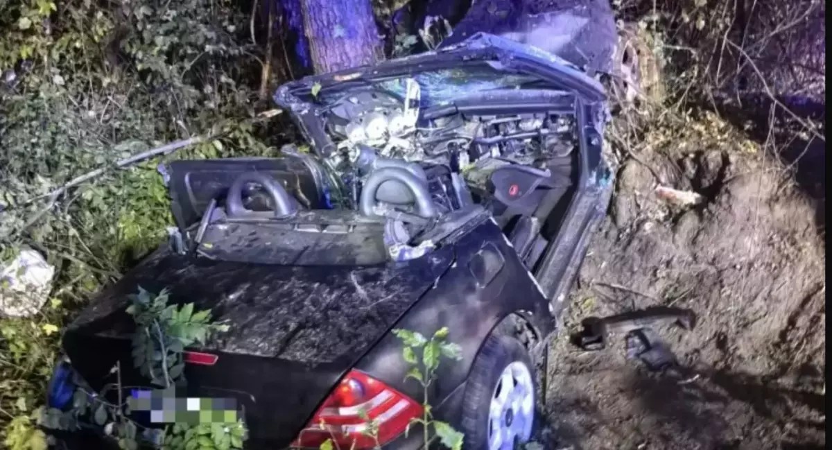 tanar mort s-a izbit cu masina intr-un copac