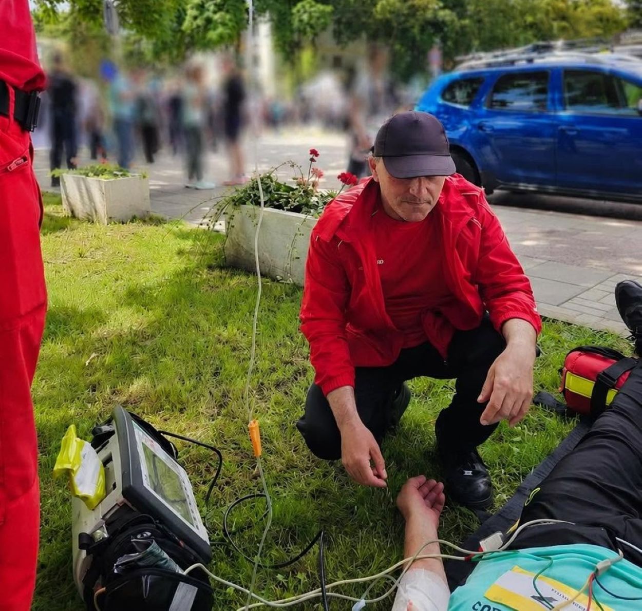unui concurent i s-a facut rau la maraton