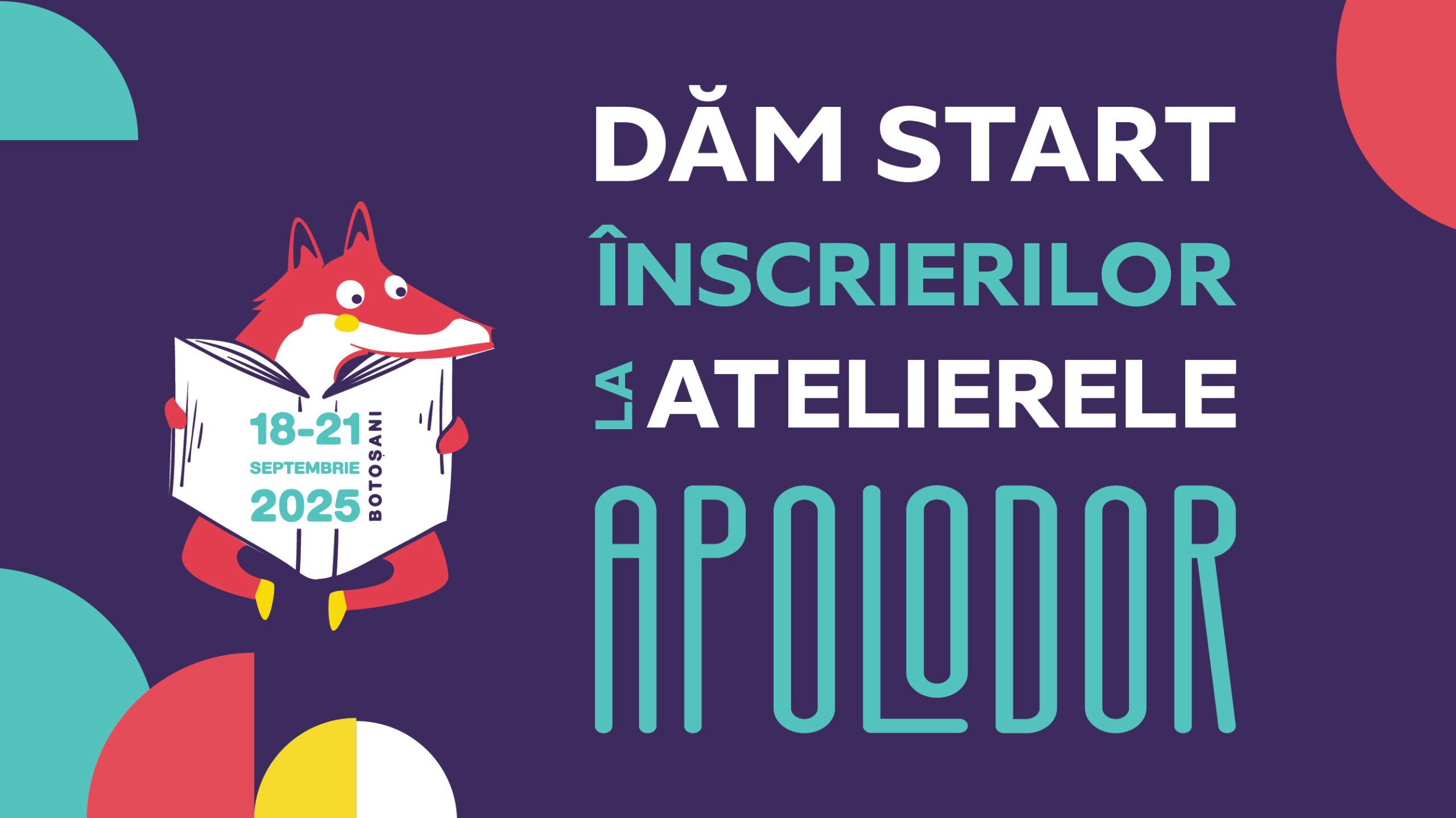 START la înscrierile pentru Atelierele APOLODOR: benzi desenate, scenariu de film, reportaj, ilustrație de carte, tehnica tiparului și poezie