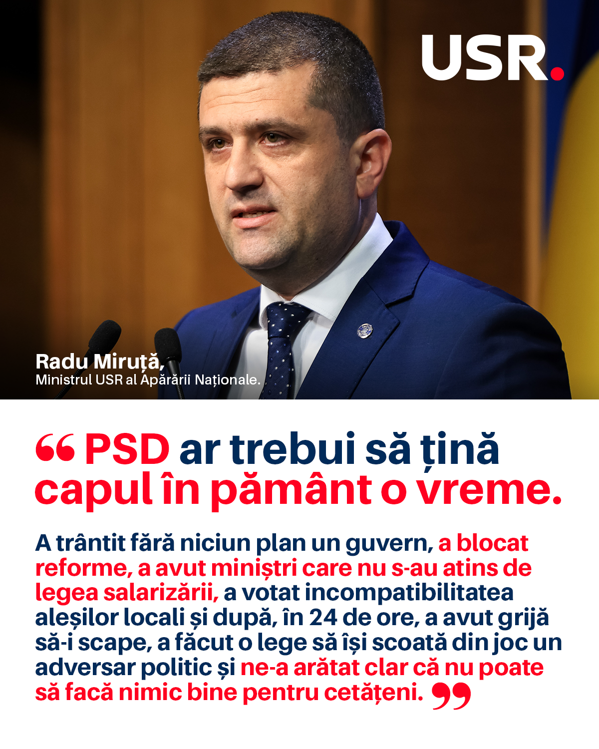 ministrul apararii, atac la psd