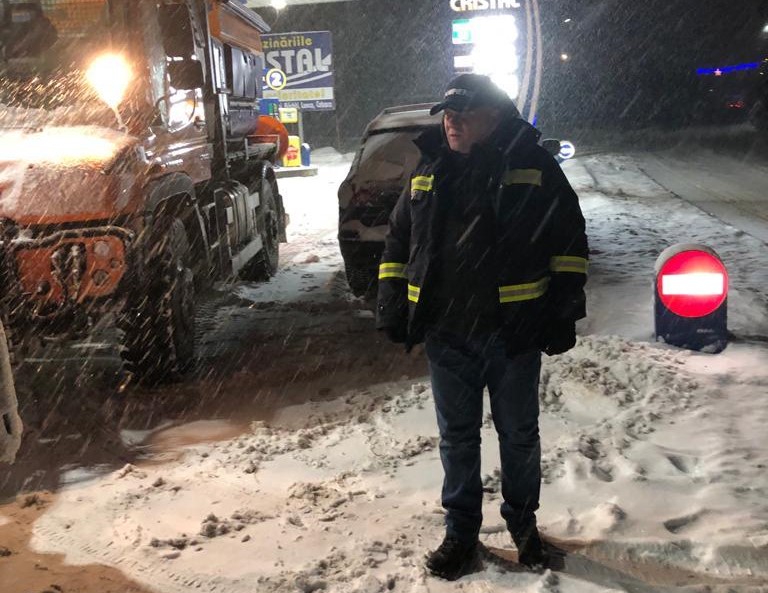 Prefectul pe drumurile naționale la prima ninsoare: UNDE a fost singura alertă 
