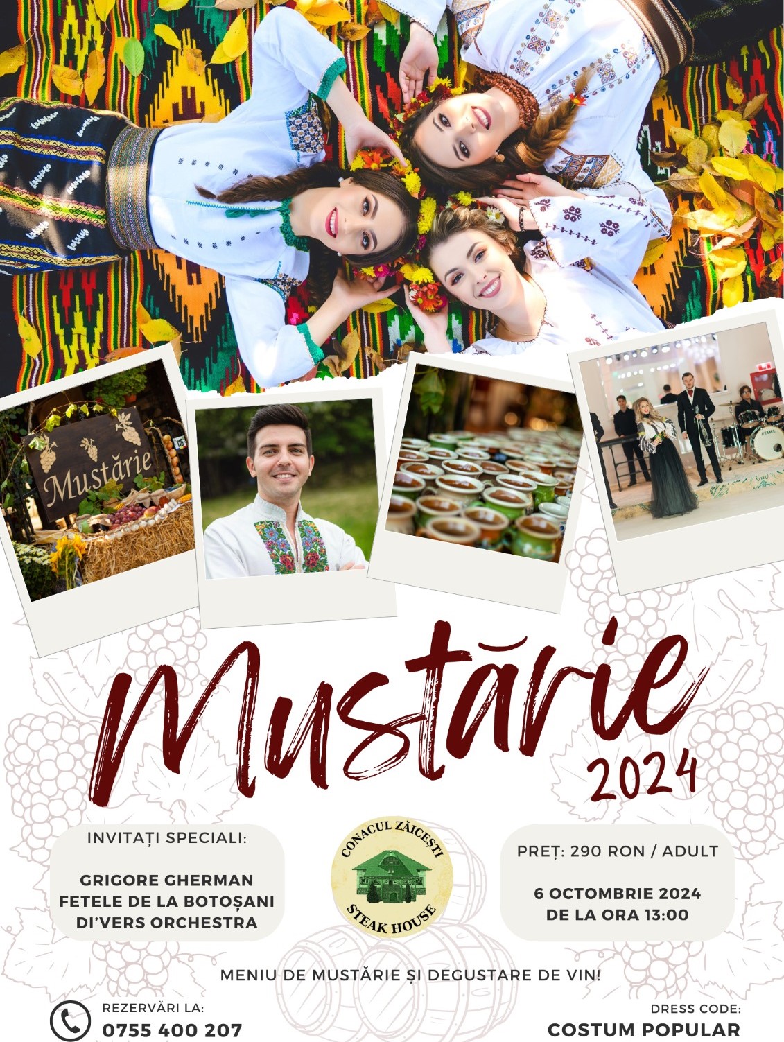 MUSTĂRIA 2024 – Sărbătoarea Toamnei la Conacul Zăicești