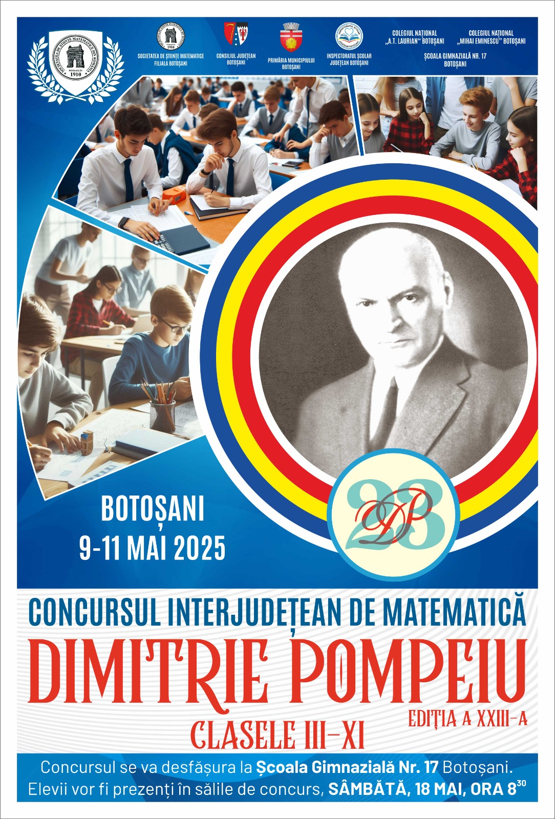 Concursul interjudețean de matematică „Dimitrie Pompeiu”,  a XXIII-a ediție la Botoșani