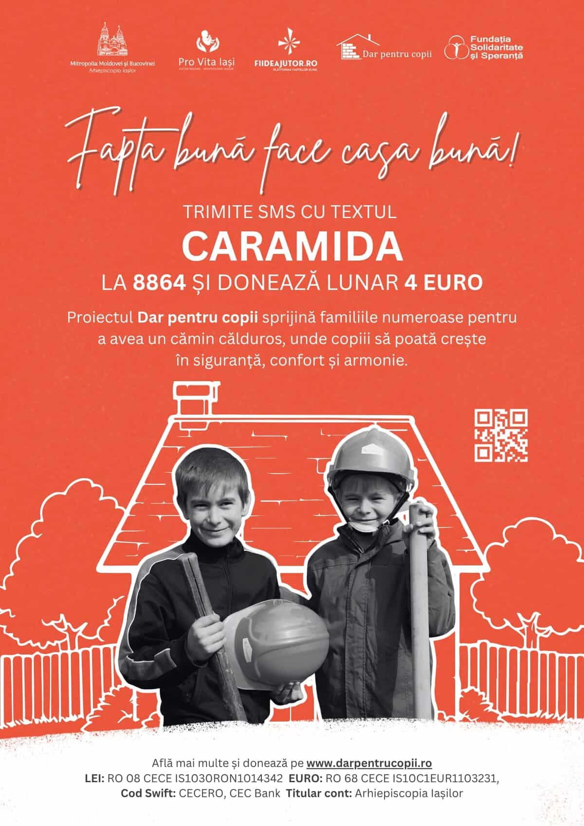 Solidaritate la Botoșani: Campanie pentru familiile cu mulți copii, sprijinită de Arhiepiscopia Iașilor